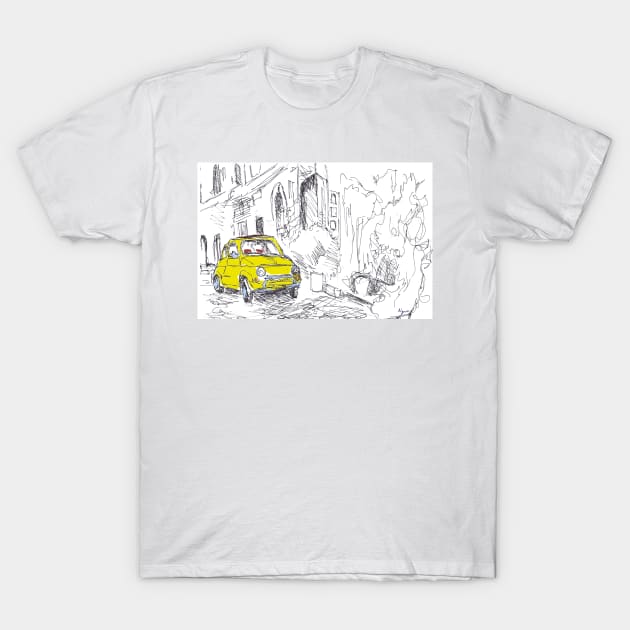 Italian vintage car - trasparent background T-Shirt by NYWA-ART-PROJECT